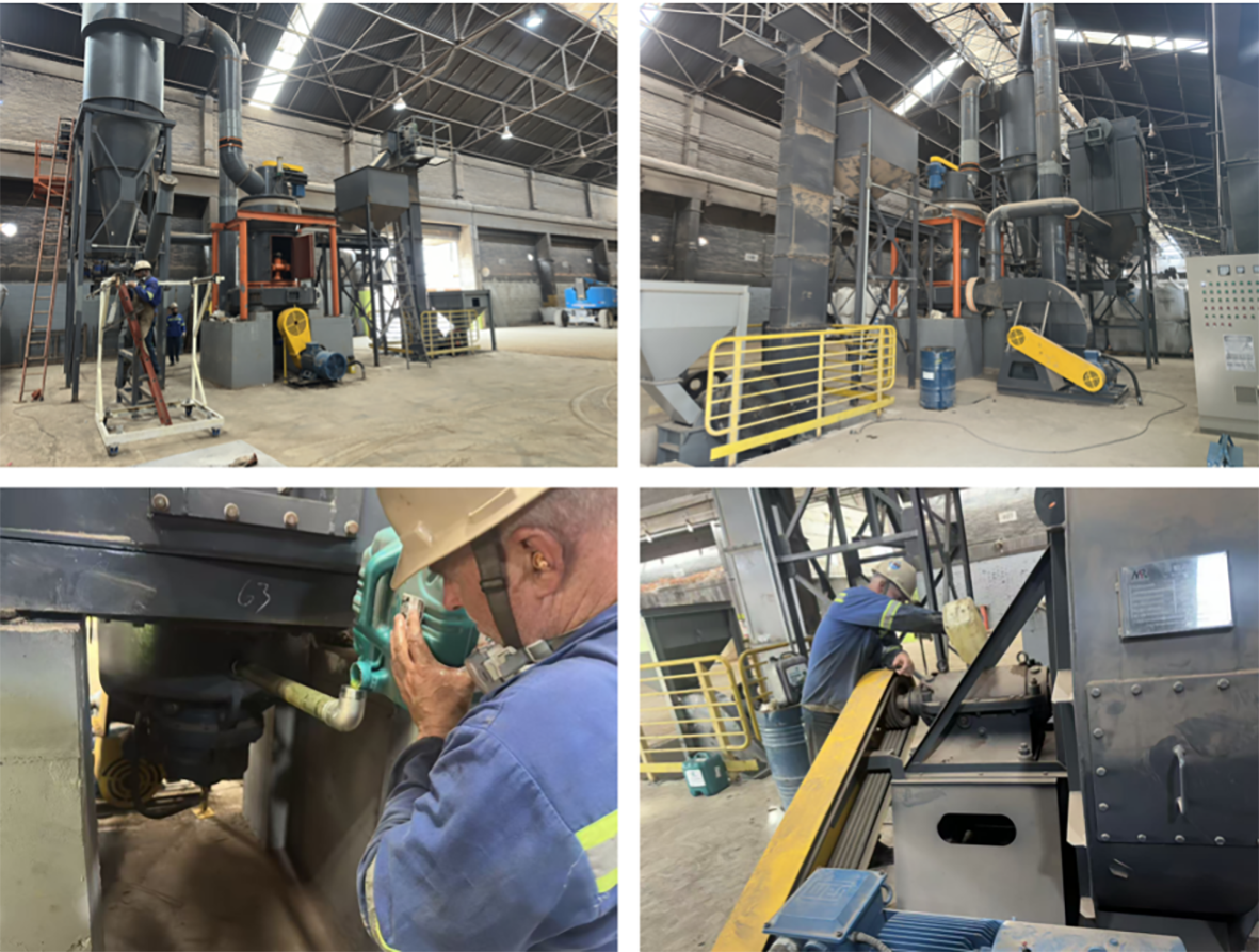 Servicio de Postventa-Molino Raymond de Brasil MGW110 - Molienda de Alúmina