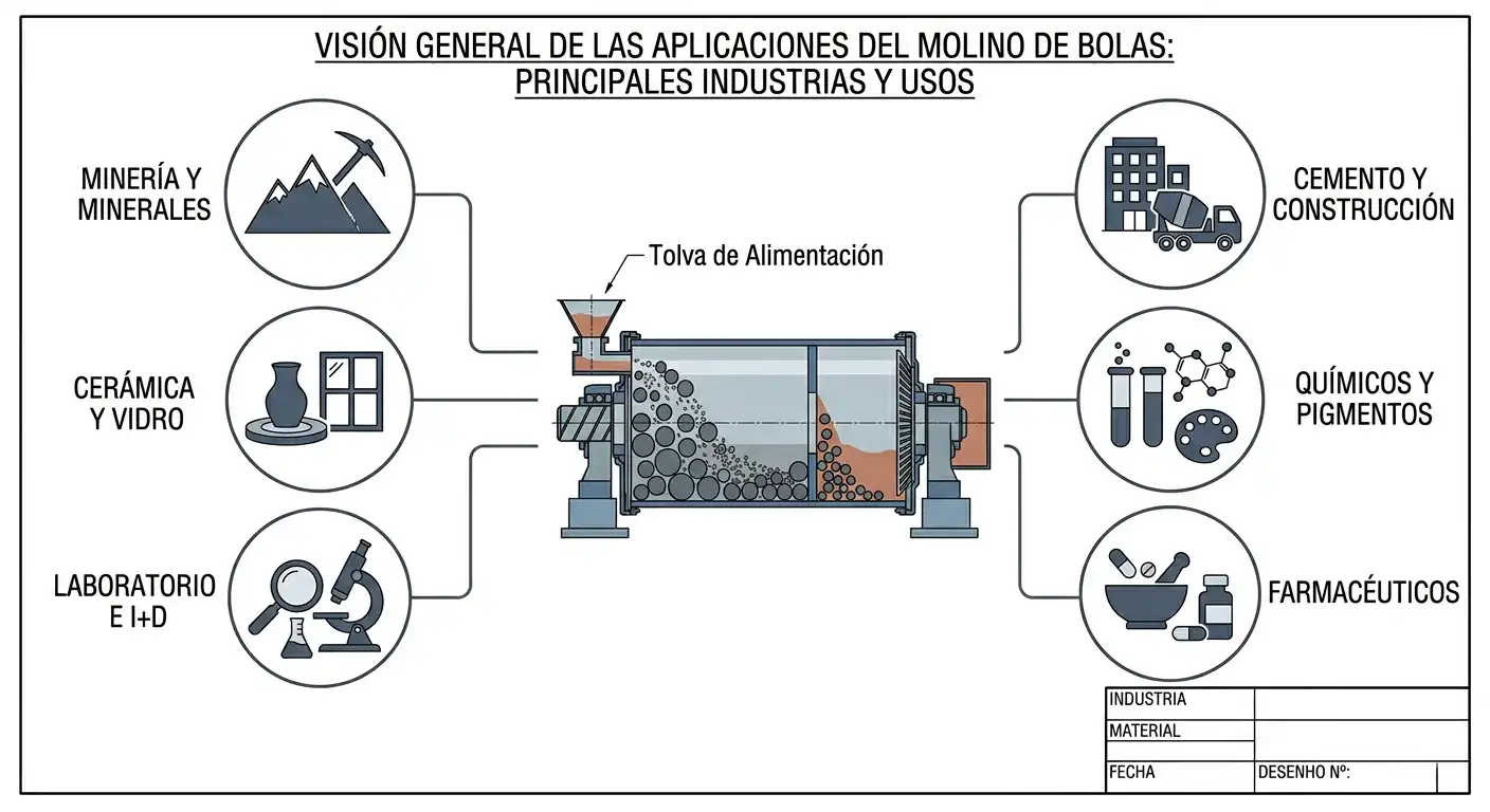 Aplicaciones del Molino de Bolas Pequeño