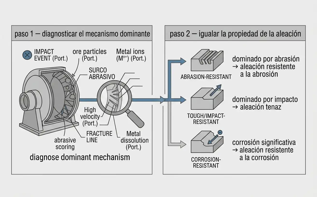 Aleación compatible con el mecanismo dominante