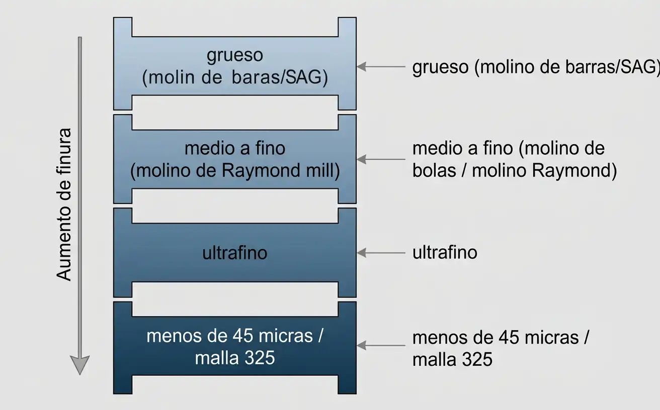 La finura varía de gruesa a ultrafina