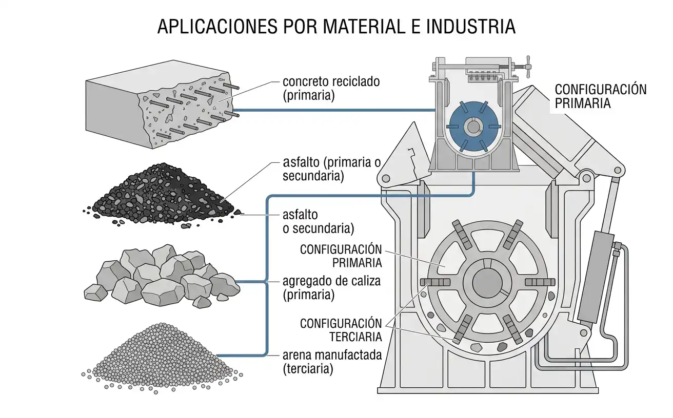 Las cuatro configuraciones de trituradora de impacto más adecuadas