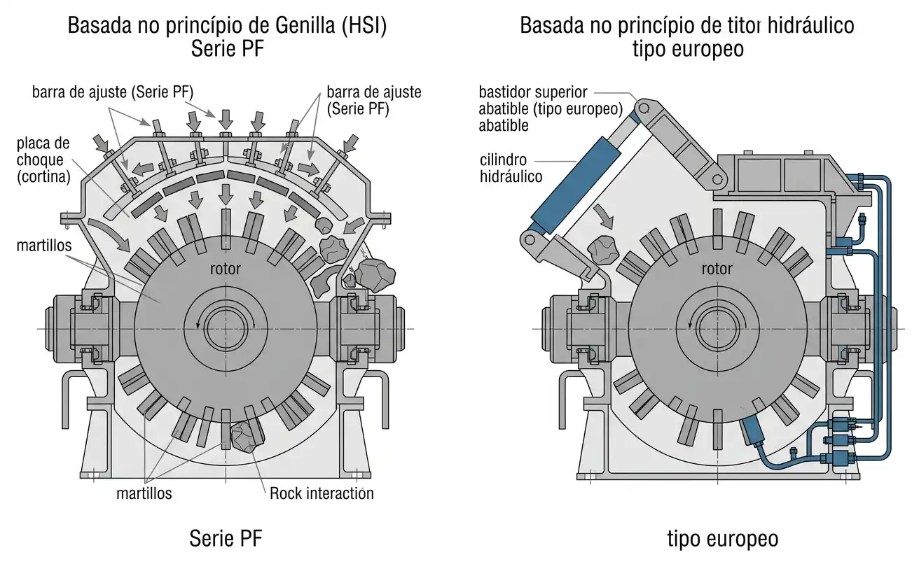 Trituradora de la serie PF y trituradora hidráulica de tipo europeo