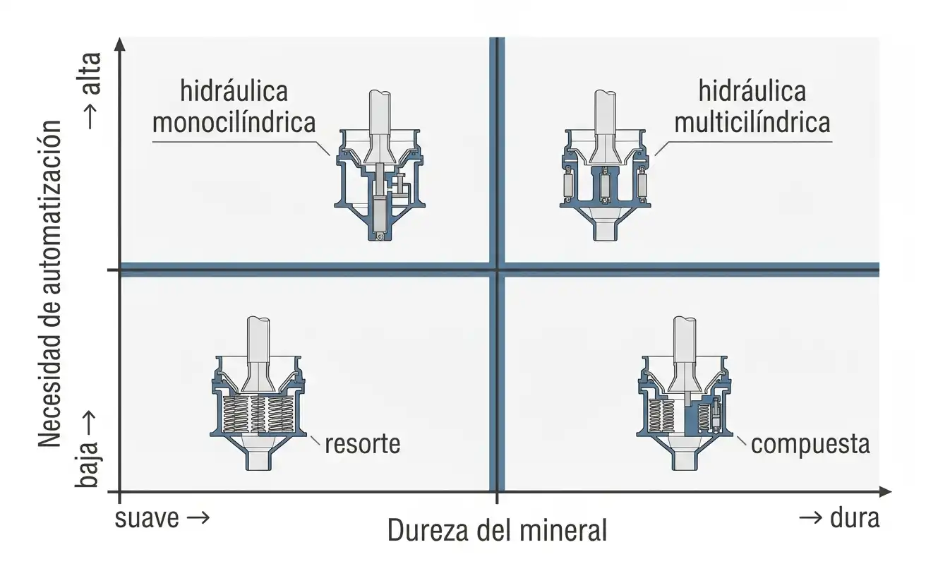 cuatro tipos de trituradoras de cono