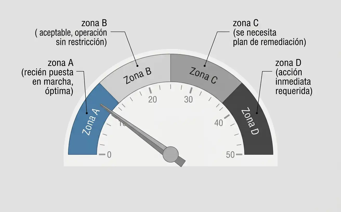 diagrama de indicador de cuatro zonas