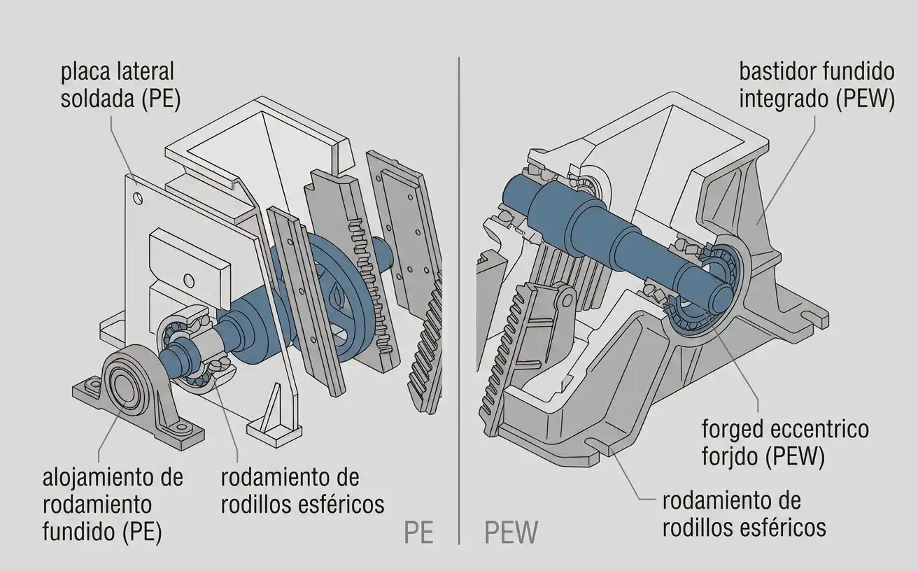 dos bastidores de trituradora de mandíbulas