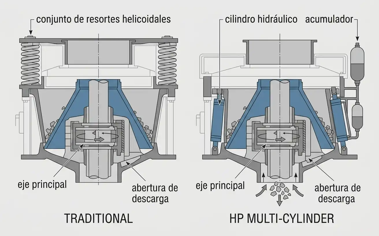 dos diagramas de corte transversal uno al lado del otro
