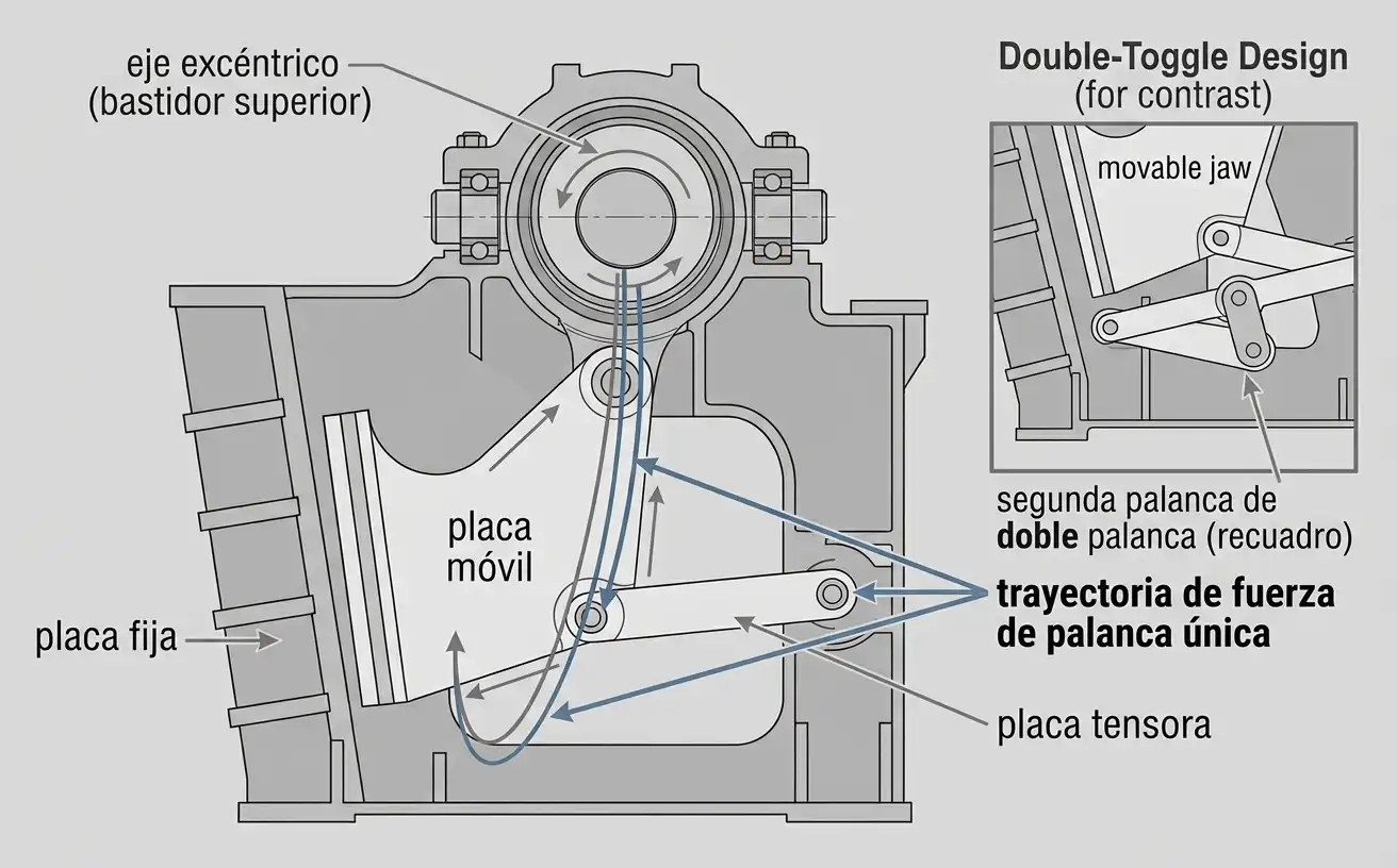 trituradora de mandíbulas de palanca simple