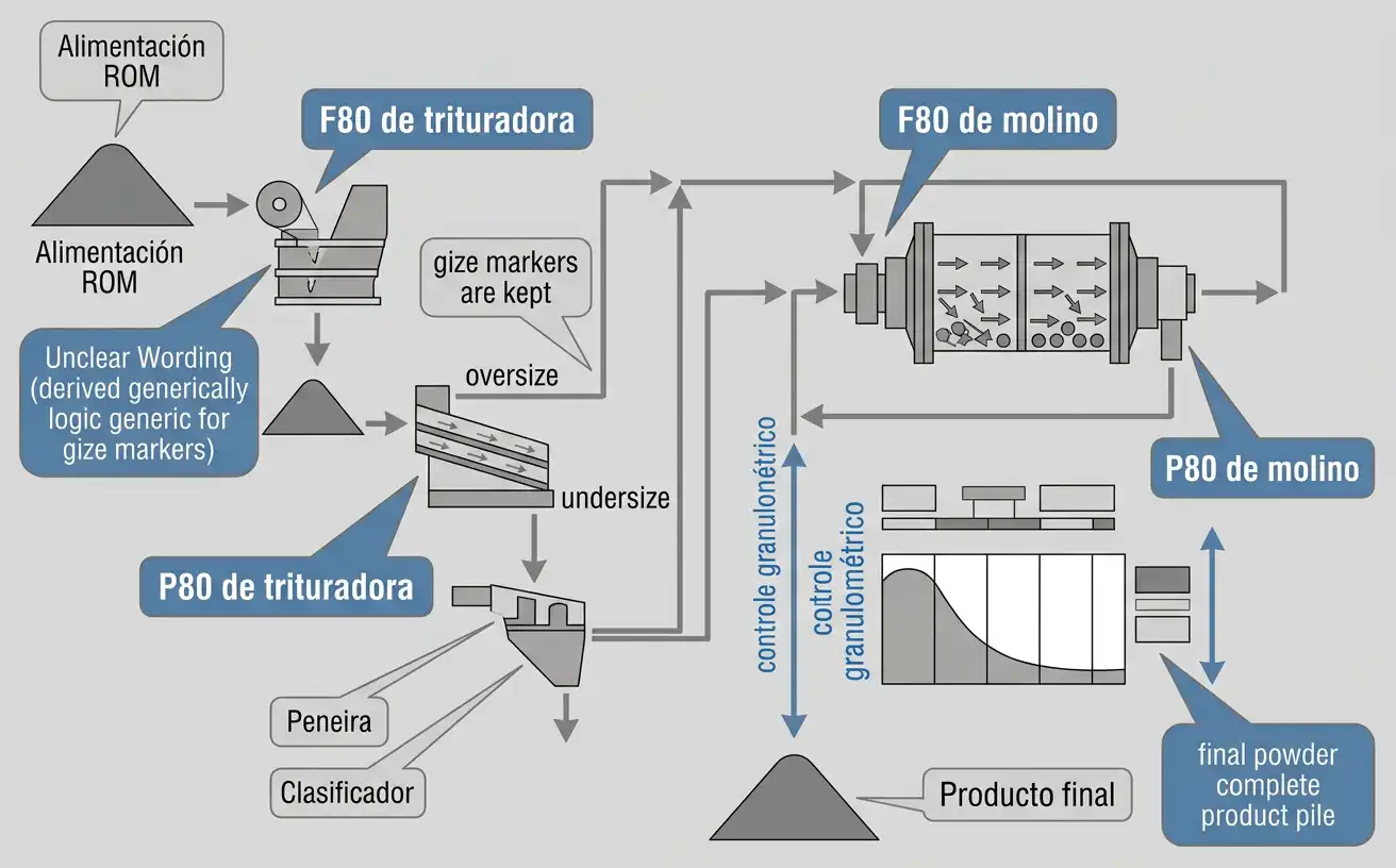 Ejemplo de especificación de compra con F80, P80, unidad y base granulométrica